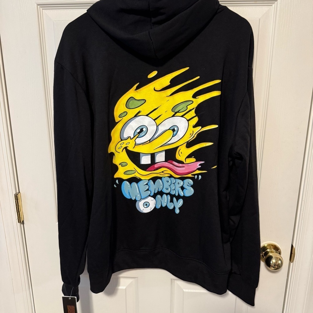 NWT Rare Members Only x Nickelodeon Spongebob Graphic Streetwear Hoodie